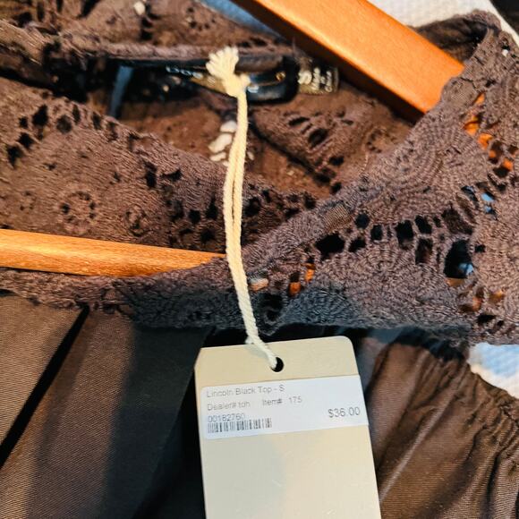 NEW! Doe & Rae Crochet Top Tunic Blouse 3/4 Sleeves - S - Picture 5 of 5